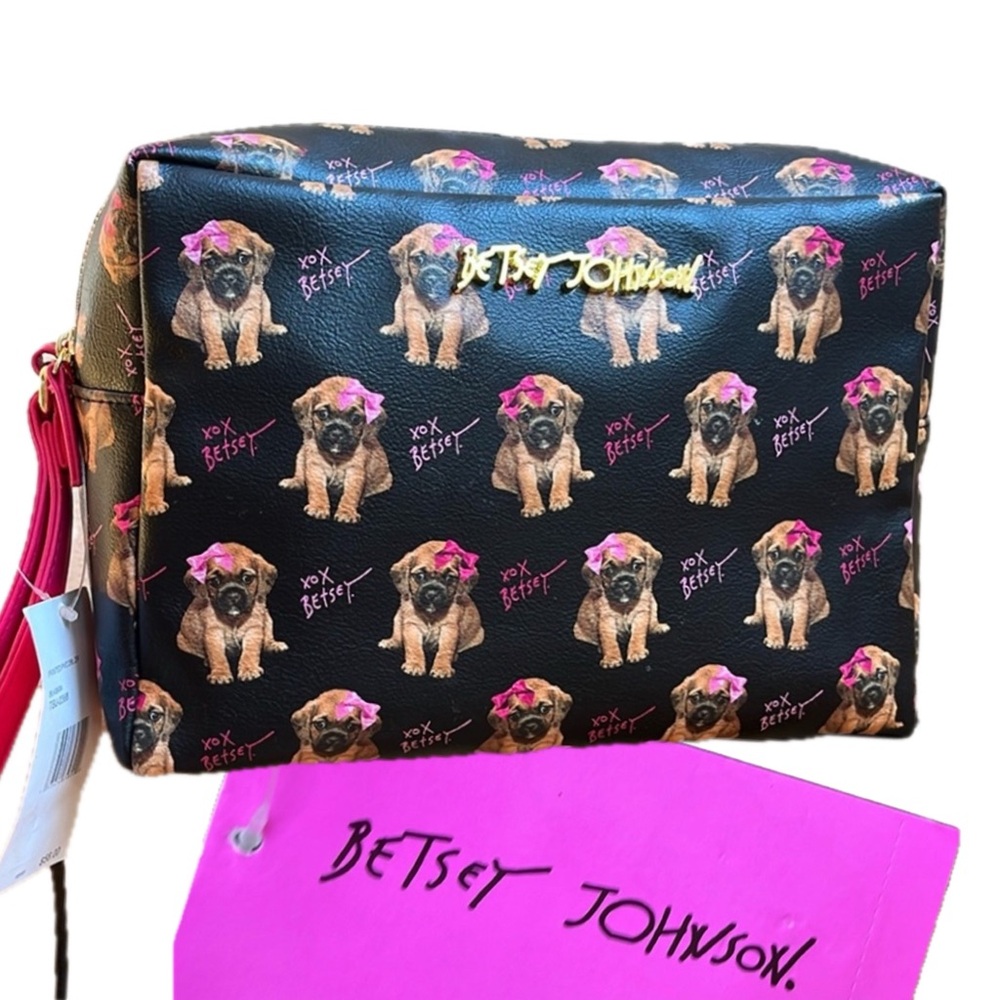 Betsey Johnson Large Double Zip Travel Case, Puppy Weekender